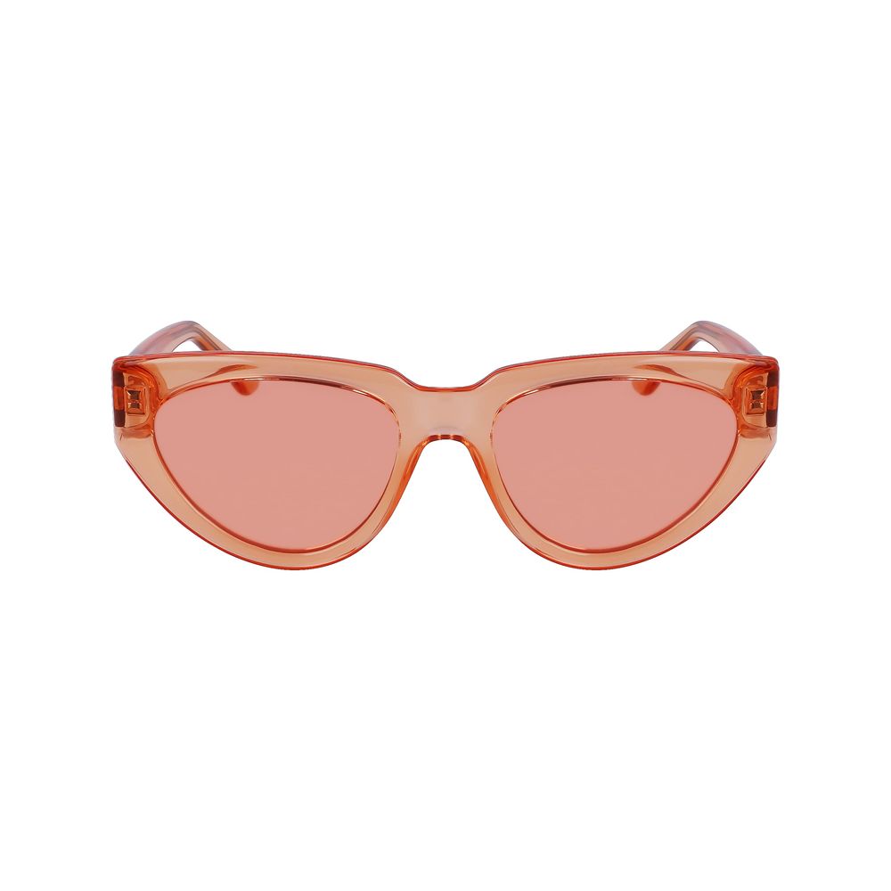 Karl Lagerfeld – Orangefarbene Sonnenbrille mit Spritzguss