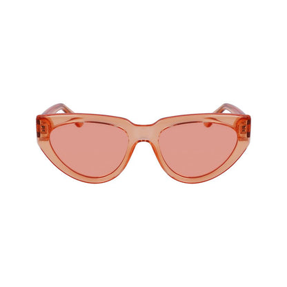 Karl Lagerfeld – Orangefarbene Sonnenbrille mit Spritzguss
