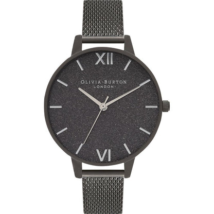 Olivia Burton – Schwarze Edelstahluhr