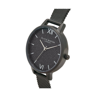 Olivia Burton – Schwarze Edelstahluhr