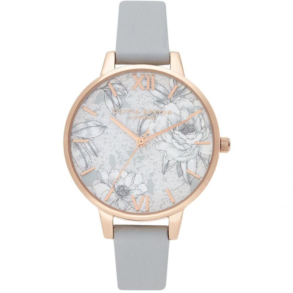 Olivia Burton Uhr aus grauem Kunstleder