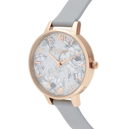 Olivia Burton Uhr aus grauem Kunstleder
