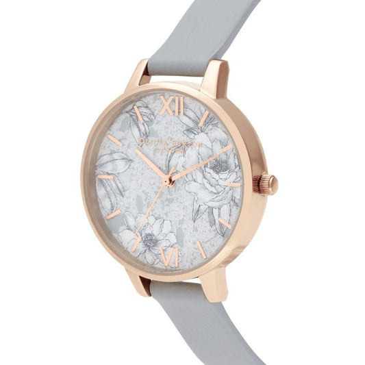 Olivia Burton Uhr aus grauem Kunstleder