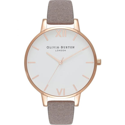 Olivia Burton – Graue Kunstlederuhr
