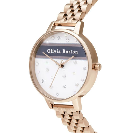 Olivia Burton – Mehrfarbige Edelstahluhr