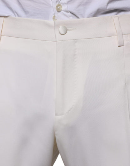 Dolce &amp; Gabbana – 3-teiliger SlimFit-Anzug aus weißer Wolle und Seide