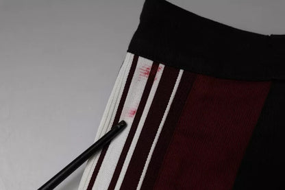 Dolce &amp; Gabbana – Enge Baumwollhose mit mehrfarbigen Streifen