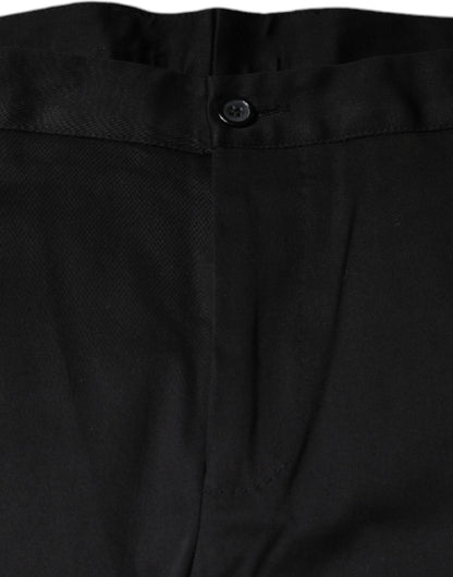 Dolce &amp; Gabbana Schwarze, enge Anzughose aus Baumwollstretch für Herren