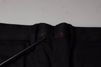 Dolce &amp; Gabbana Schwarze, enge Anzughose aus Baumwollstretch für Herren