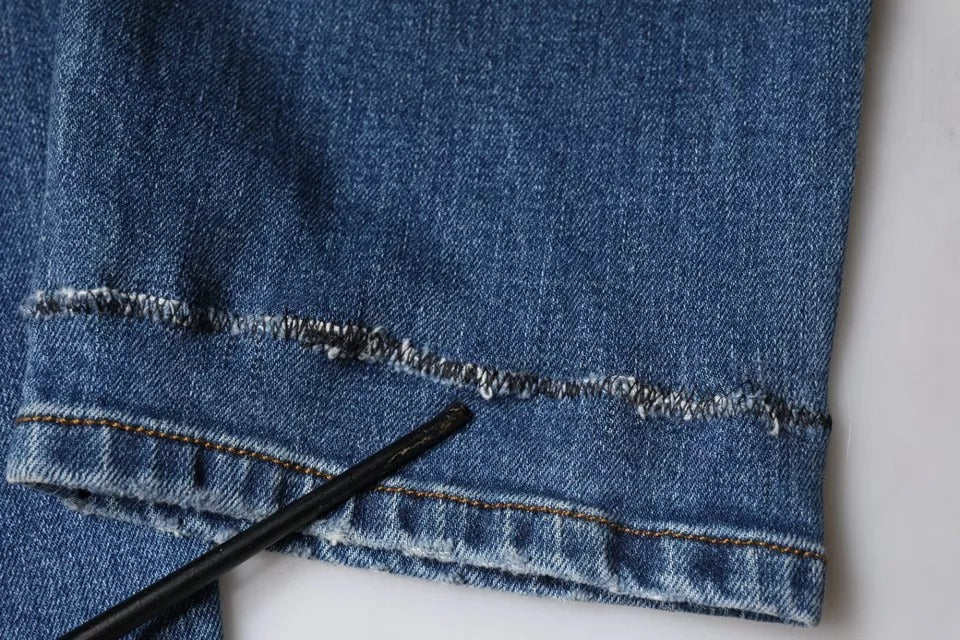 Dolce &amp; Gabbana Blaue verwaschene Stretch-Jeans aus Baumwolle für Herren