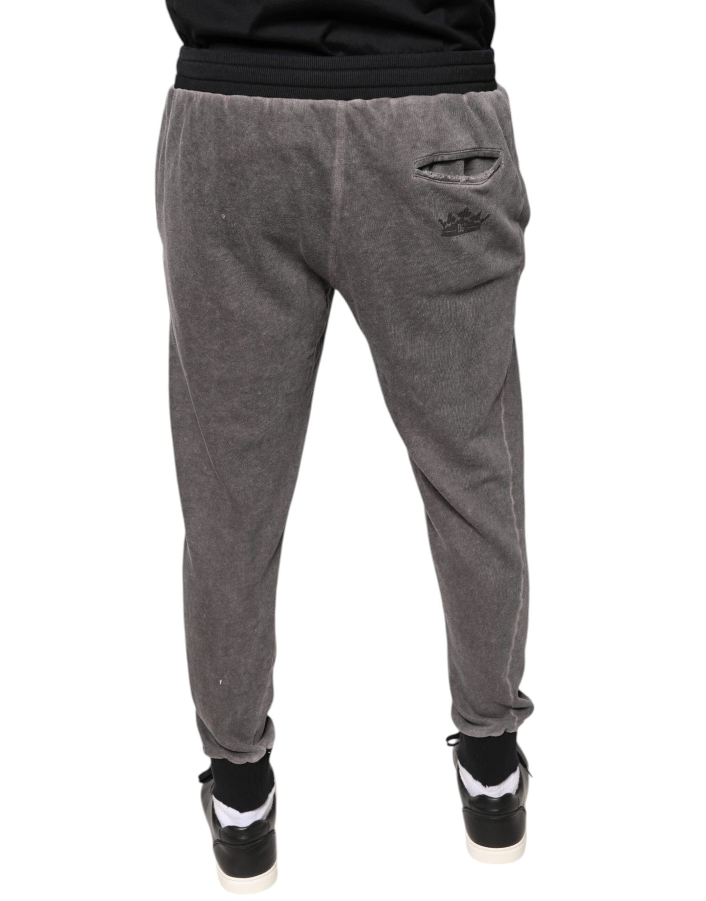Dolce &amp; Gabbana Jogginghose aus grauer Baumwolle