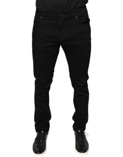 Dolce &amp; Gabbana Schwarze Skinny-Jeans aus Baumwollstretch für Herren