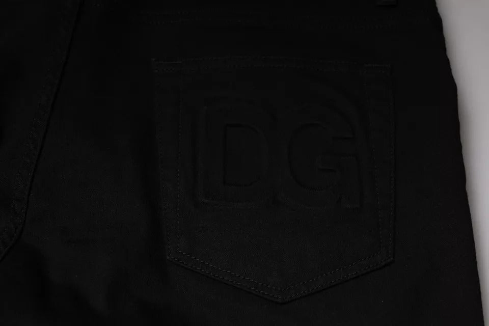 Dolce &amp; Gabbana Schwarze Skinny-Jeans aus Baumwollstretch für Herren