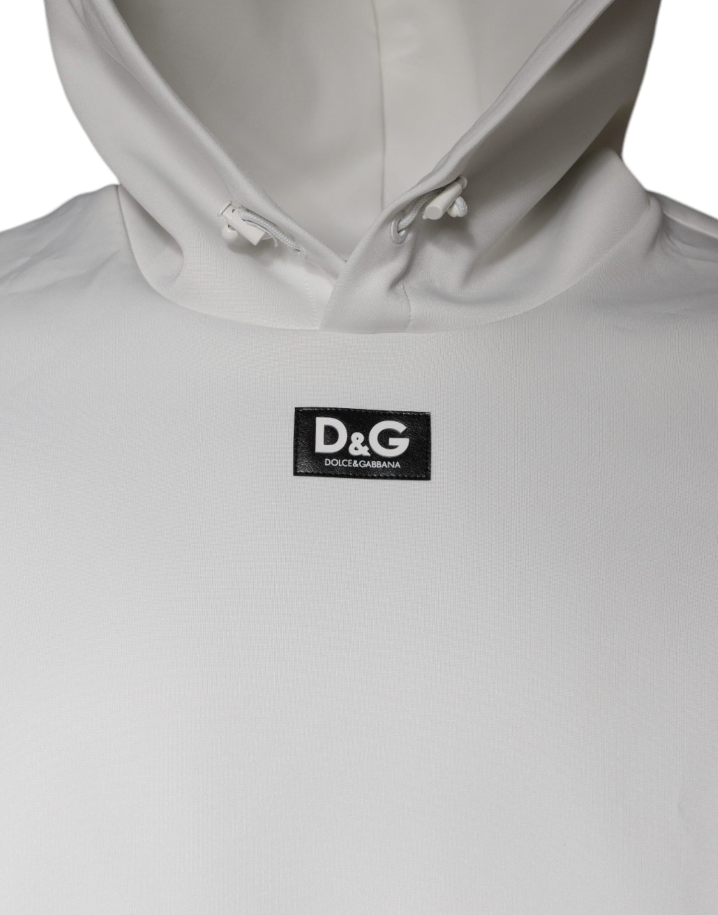 Dolce &amp; Gabbana Weißer D&amp;G Logo Kapuzenpullover für Herren