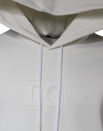 Dolce &amp; Gabbana Weiß DG Logo Kapuzenpullover Herren Sweatshirt Pullover