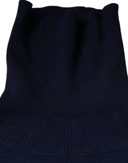 Dolce &amp; Gabbana, blauer Rollkragenpullover aus Wollstrick