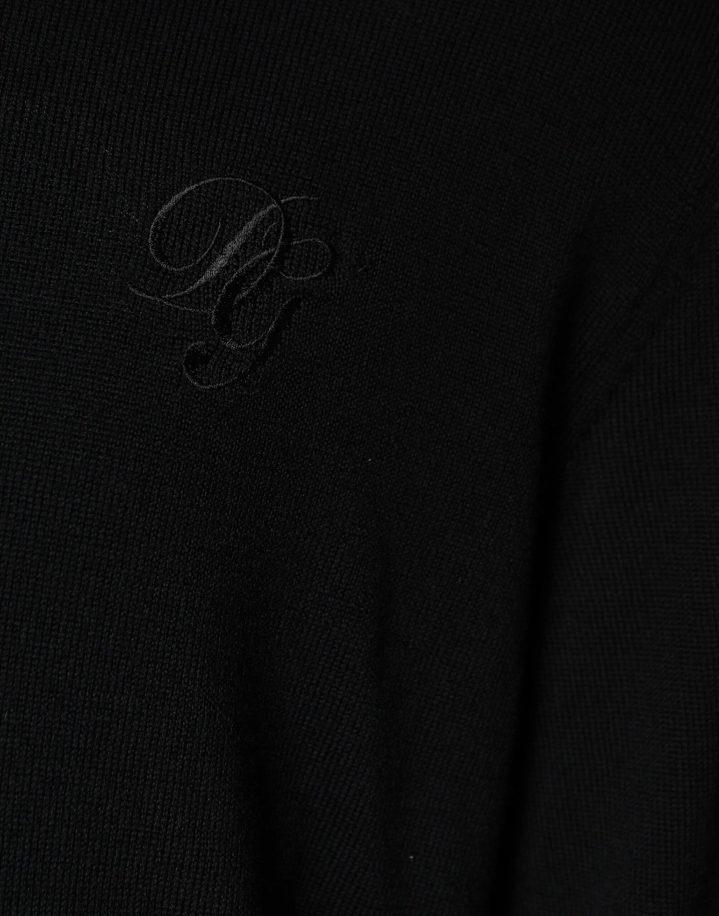 Dolce &amp; Gabbana – Schwarzer Pullover aus Wollstrick mit Rundhalsausschnitt