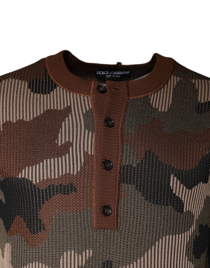Dolce &amp; Gabbana Multicolor Camouflage Herren Pullover