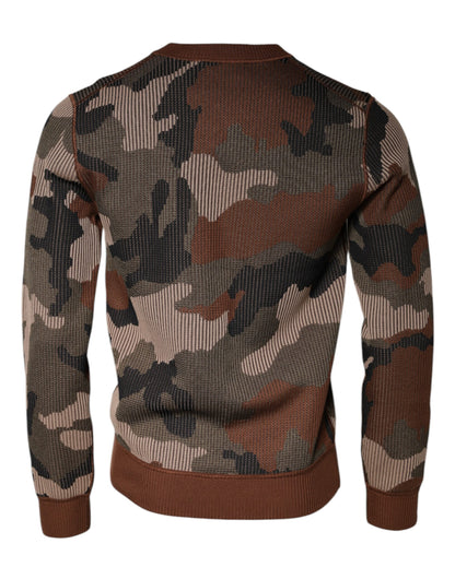 Dolce &amp; Gabbana Multicolor Camouflage Herren Pullover