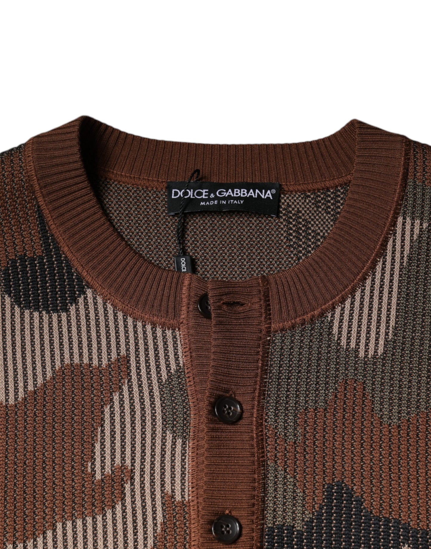 Dolce &amp; Gabbana Multicolor Camouflage Herren Pullover
