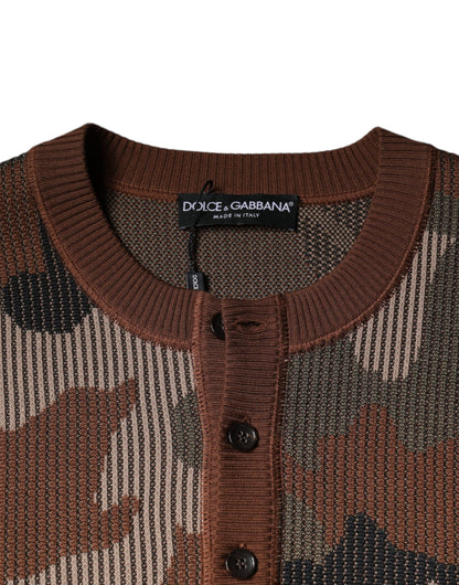 Dolce &amp; Gabbana Multicolor Camouflage Herren Pullover