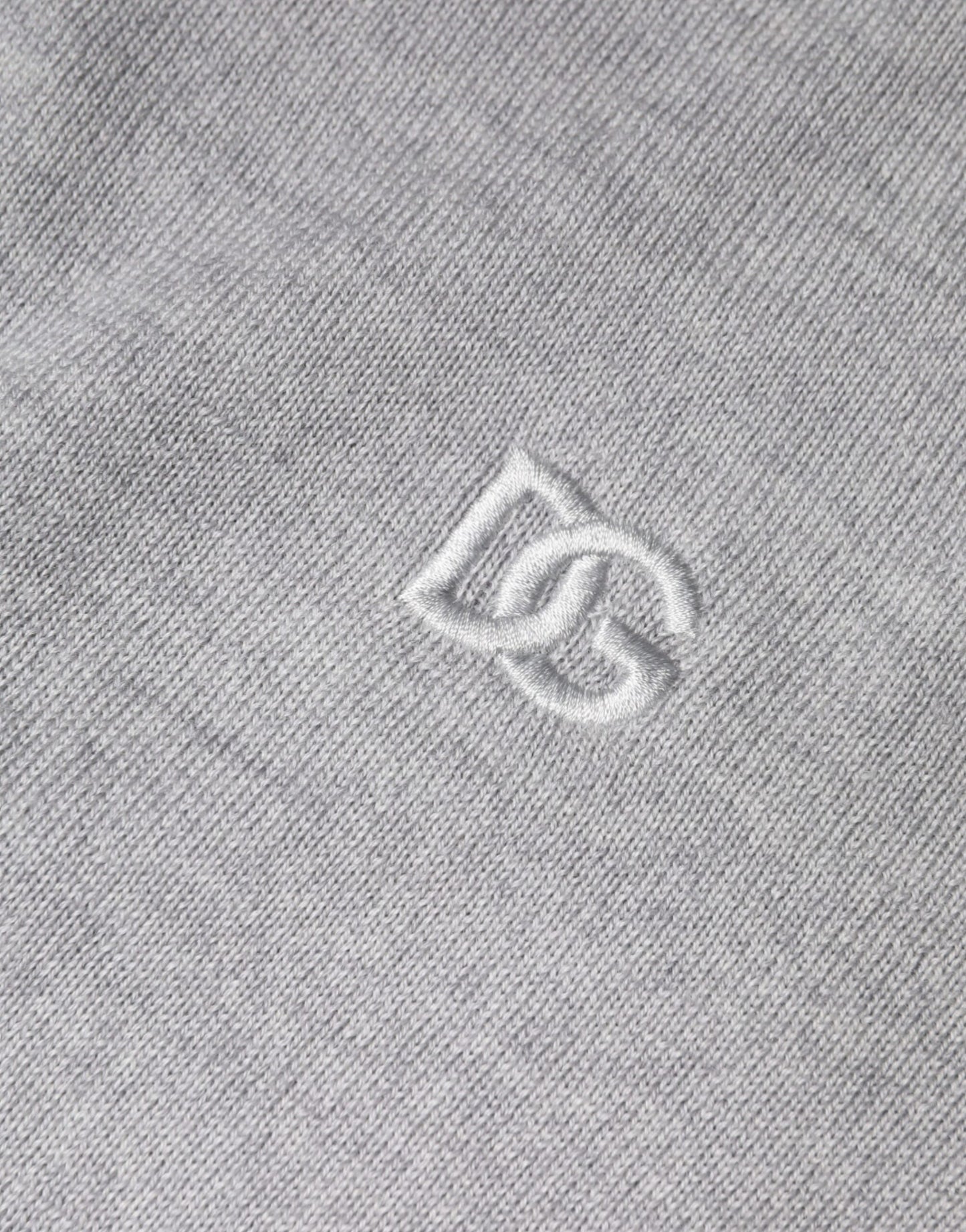 Dolce &amp; Gabbana Hellgrauer Pullover aus Wolle mit Rundhalsausschnitt