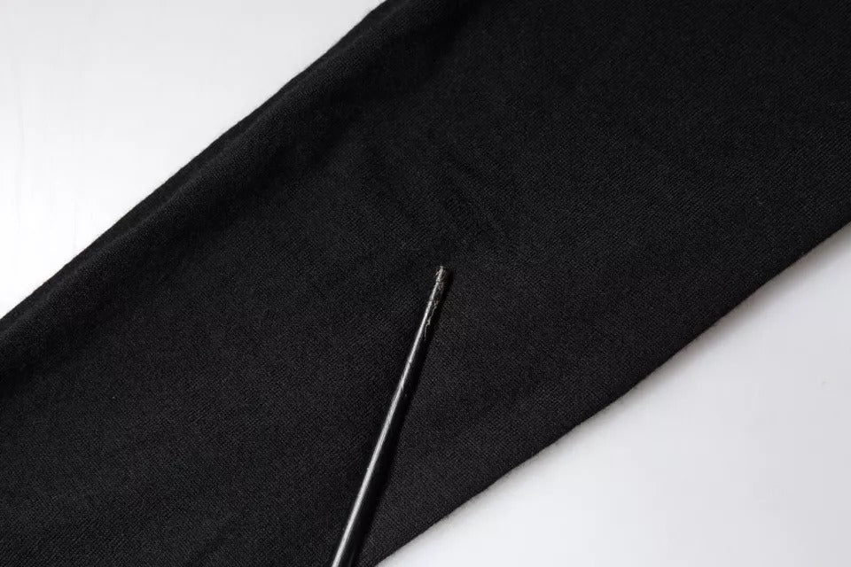 Dolce &amp; Gabbana – Schwarzer Pullover mit Rollkragen und langen Ärmeln