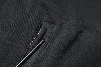 سترة دولتشي آند غابانا سوداء بغطاء رأس وسحاب كامل