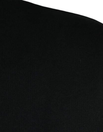 Dolce &amp; Gabbana – Schwarzer Kapuzenpullover mit durchgehendem Reißverschluss und Logo-Plakette