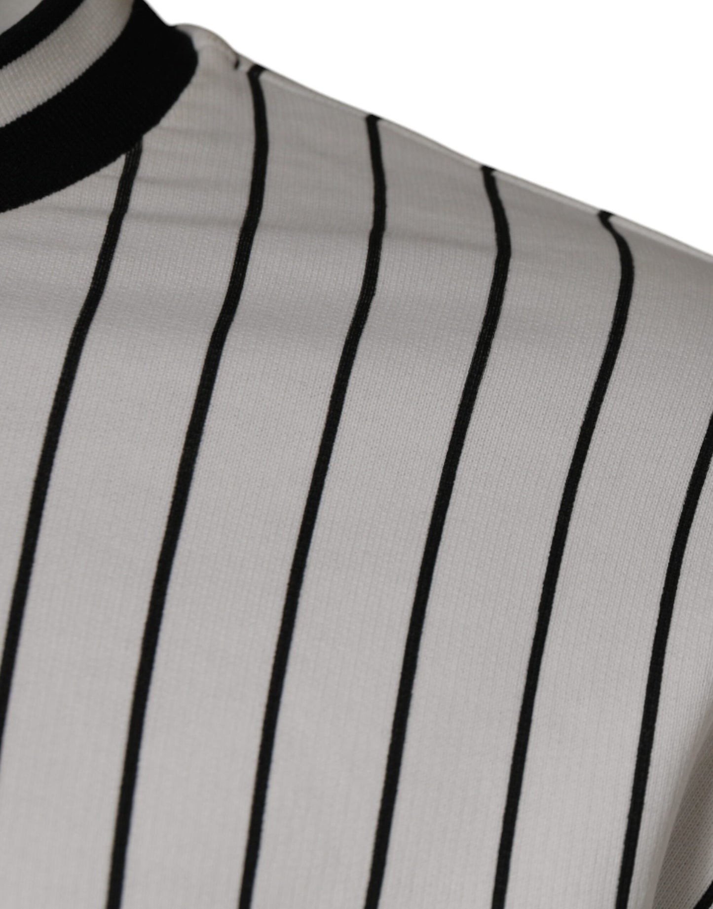 Dolce &amp; Gabbana – Sweatshirt mit Logo in Schwarz und Weiß mit Streifen