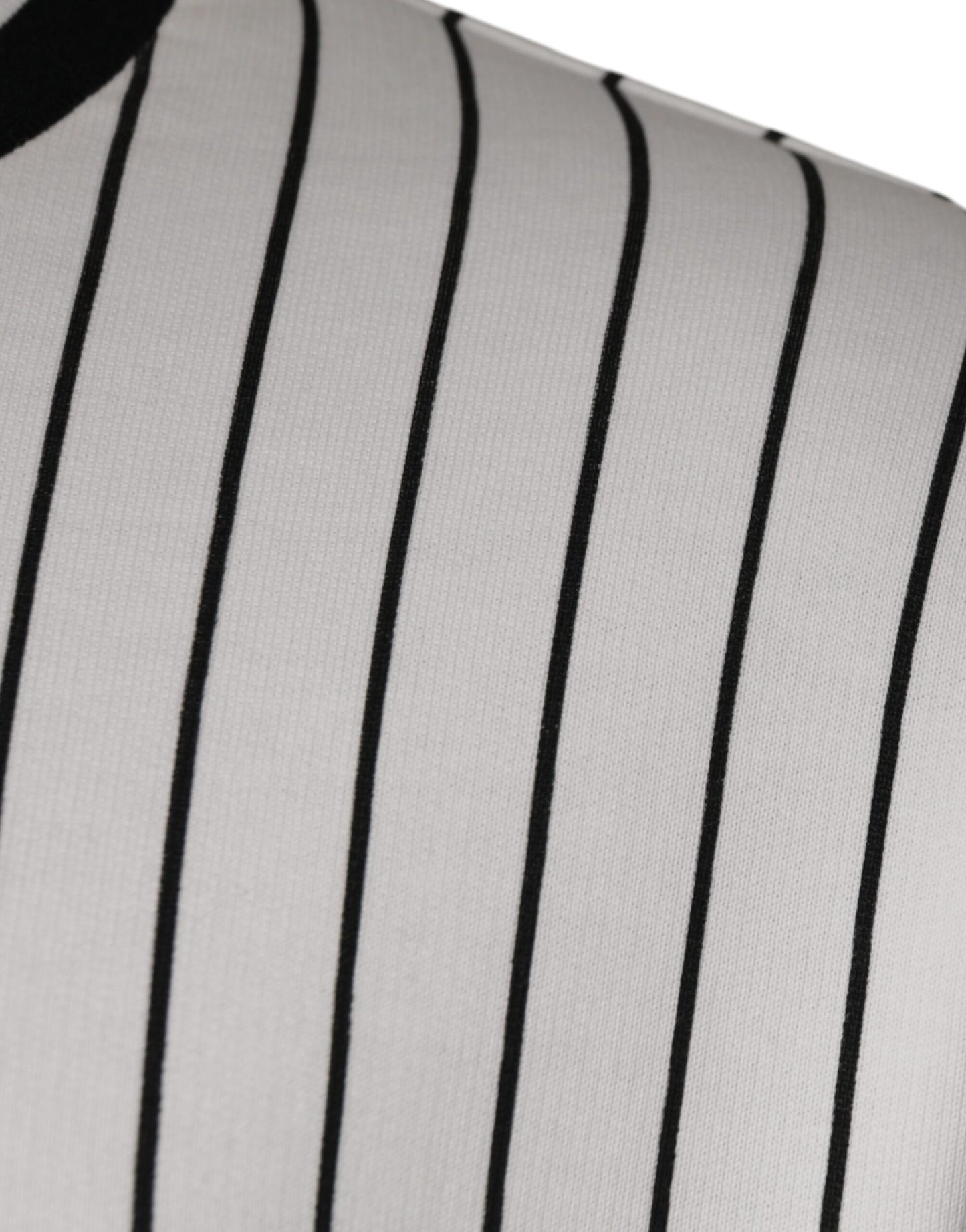 Dolce &amp; Gabbana – Sweatshirt mit Logo in Schwarz und Weiß mit Streifen