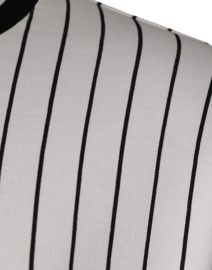 Dolce &amp; Gabbana – Sweatshirt mit Logo in Schwarz und Weiß mit Streifen