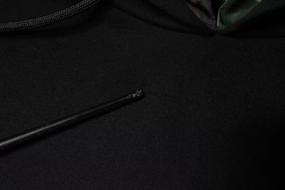 Dolce &amp; Gabbana – Schwarzes Sweatshirt mit Kapuze aus Baumwolle mit Tasche