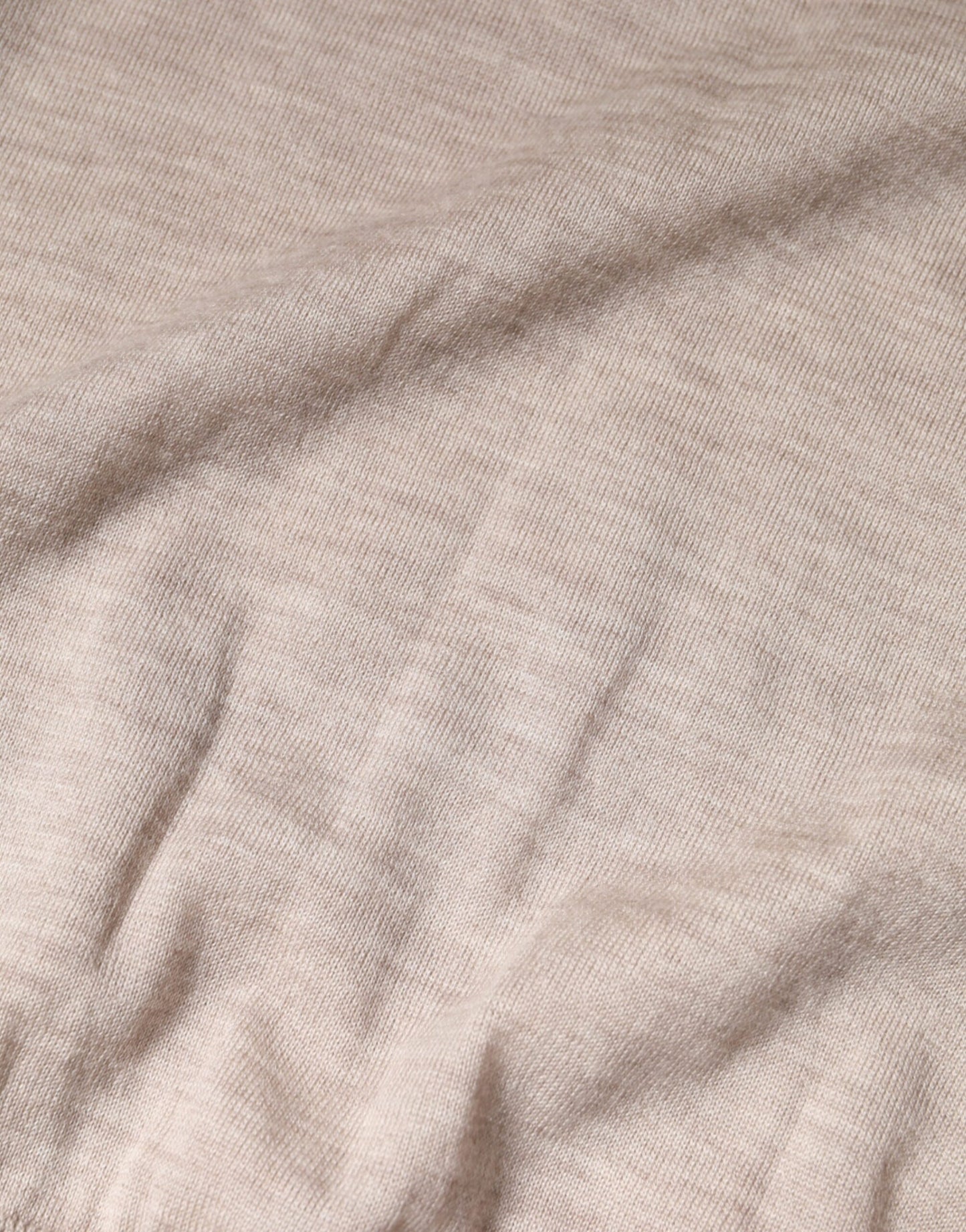 Dolce &amp; Gabbana Beige Kaschmir-Strickpullover mit Kragen