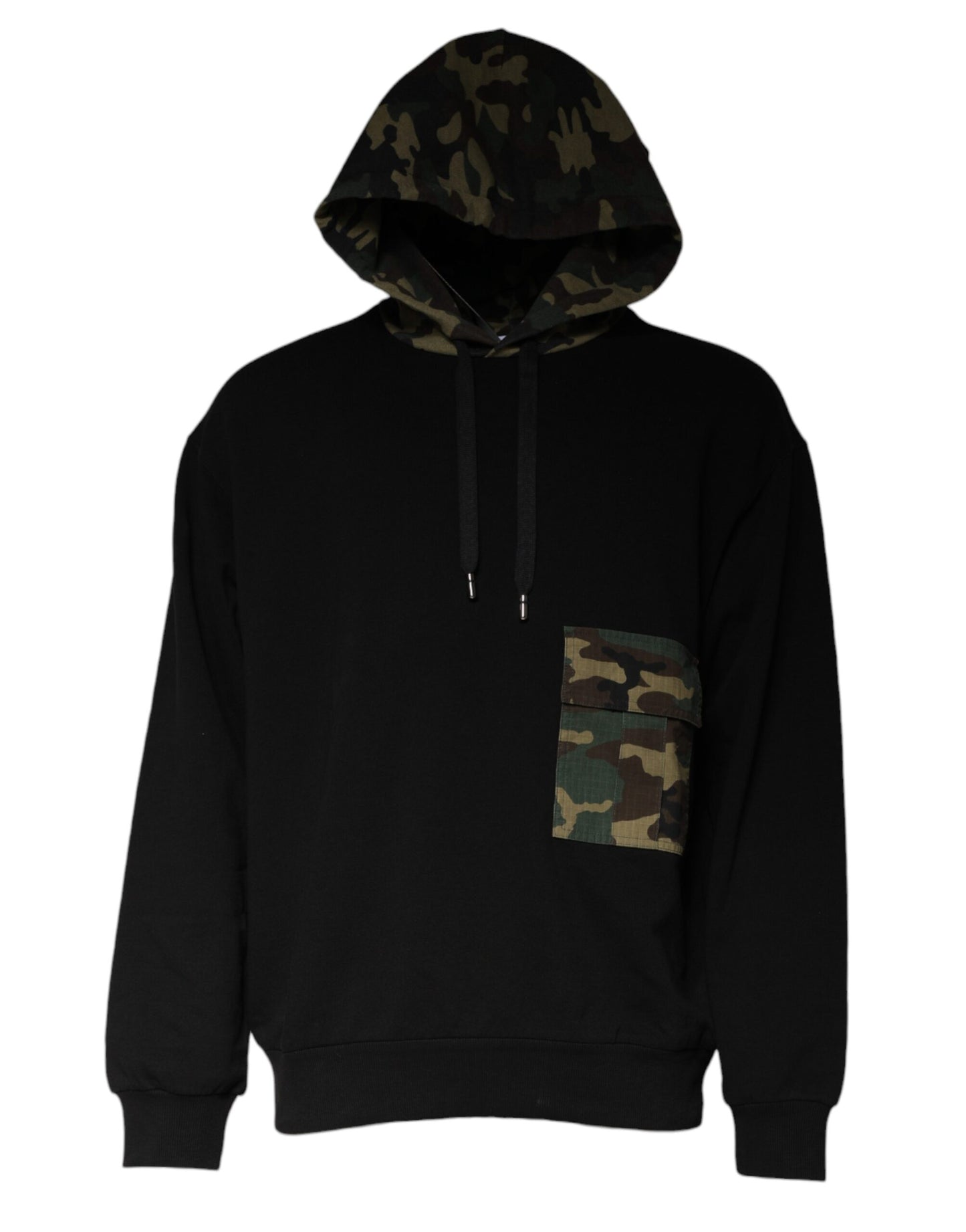 Dolce &amp; Gabbana Schwarzer Camouflage-Kapuzenpullover