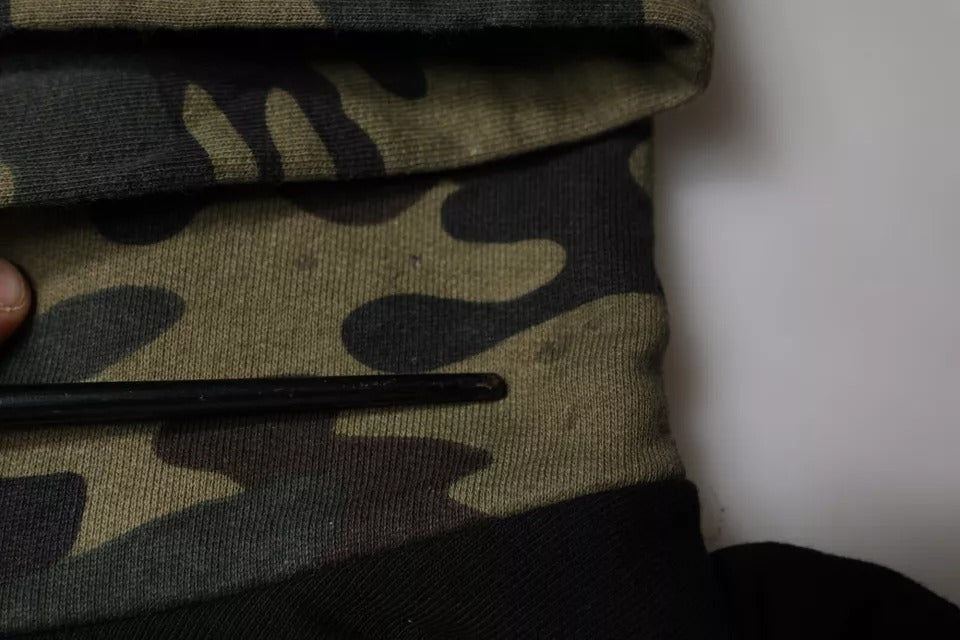 Dolce &amp; Gabbana Schwarzer Camouflage-Kapuzenpullover