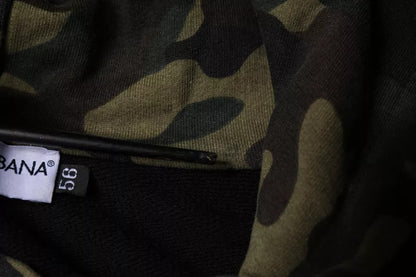 Dolce &amp; Gabbana Schwarzer Camouflage-Kapuzenpullover