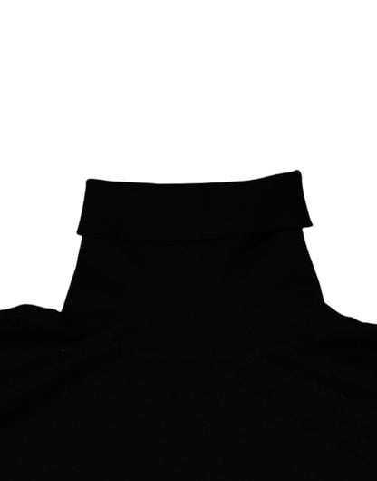 Dolce &amp; Gabbana Schwarzer Langarm-Rollkragenpullover für Herren