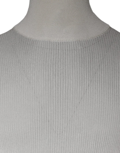 Dolce &amp; Gabbana Weißer Langarm-Rollkragenpullover für Herren