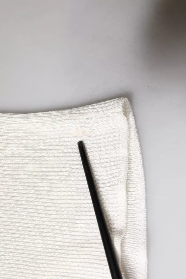 Dolce &amp; Gabbana Weißer Langarm-Rollkragenpullover für Herren