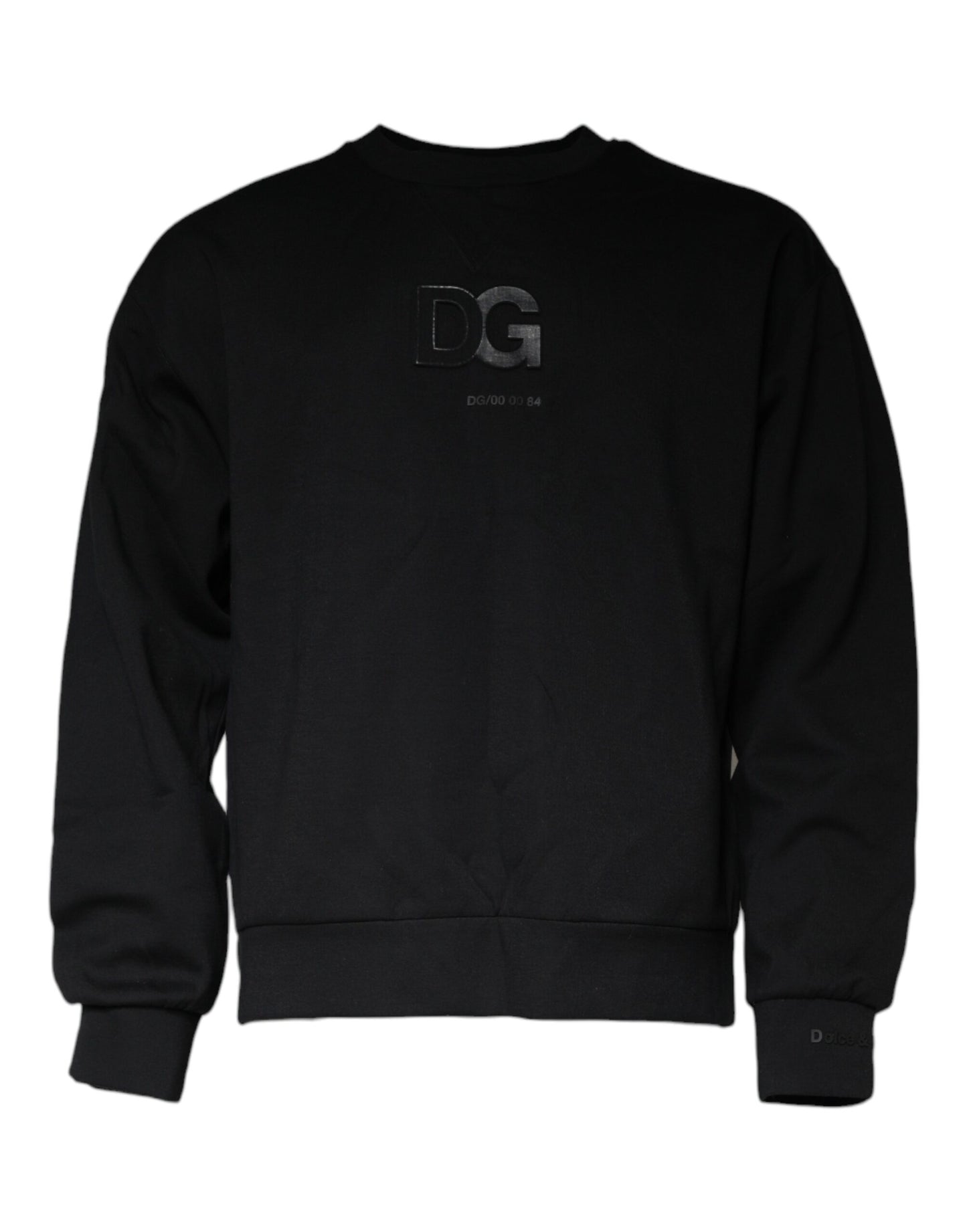 Dolce &amp; Gabbana Schwarzer DG Logo Baumwoll-Sweatshirt für Herren