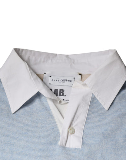 Ballantyne Pullover mit mehrfarbigem Muster, Kragen und langen Ärmeln