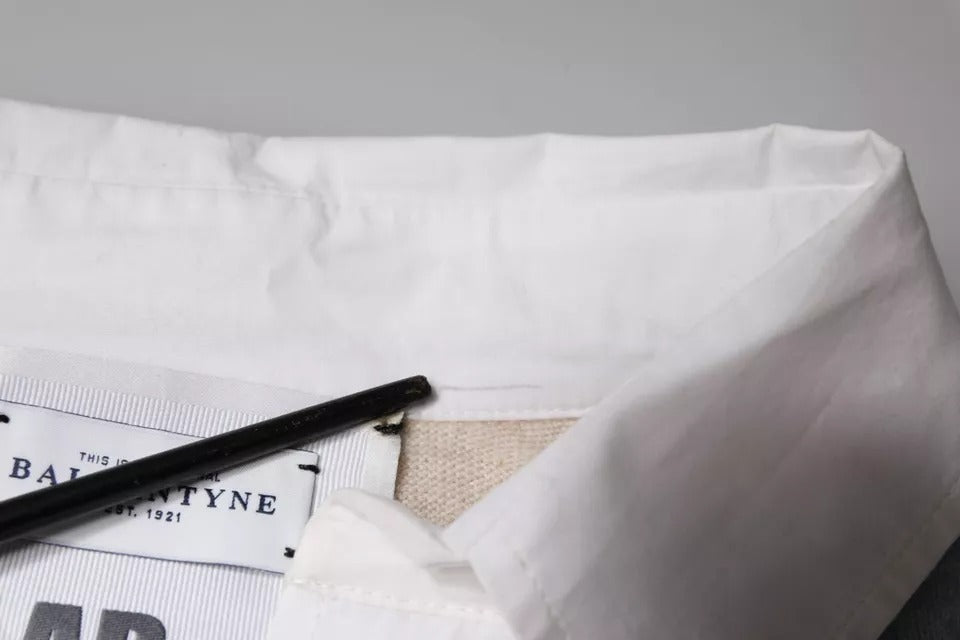 Ballantyne Pullover mit mehrfarbigem Muster, Kragen und langen Ärmeln