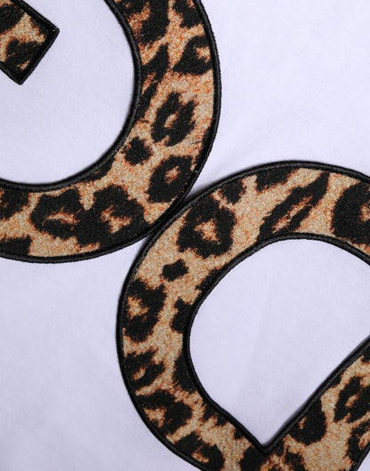 Dolce &amp; Gabbana – Weißes T-Shirt aus Baumwolle mit kurzen Ärmeln und DG-Logo