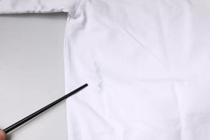 Dolce &amp; Gabbana – Weißes Baumwoll-T-Shirt mit Rundhalsausschnitt und Logo-Print