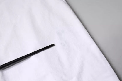 Dolce &amp; Gabbana – Weißes Baumwoll-T-Shirt mit Rundhalsausschnitt und Logo-Print