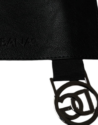 Dolce &amp; Gabbana – Graues T-Shirt aus Baumwolle mit Rundhalsausschnitt und Logo-Patch