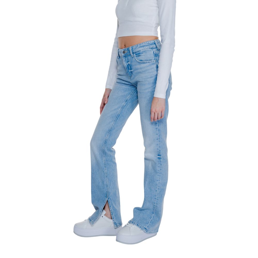 Guess Hellblaue Baumwoll-Mom-Jeans