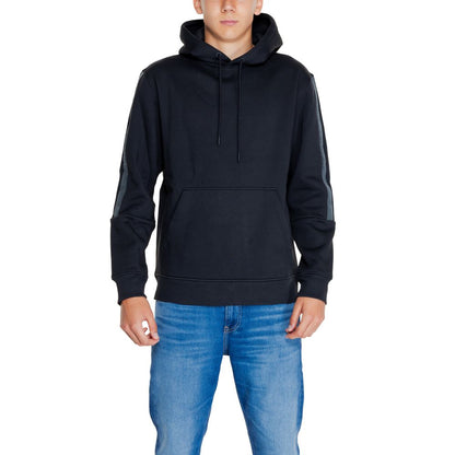 Calvin Klein Jeans Schwarzer Baumwoll-Kapuzenpullover