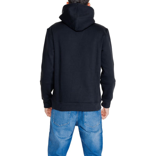 Calvin Klein Jeans Schwarzer Baumwoll-Kapuzenpullover